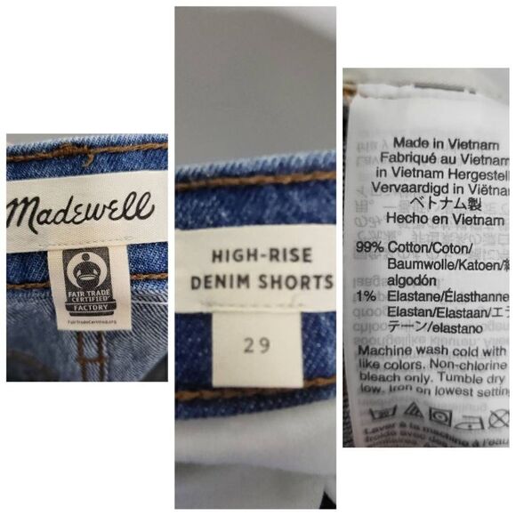 New Madewell The Perfect Jean Short Shadow Pocket Size 29 - Picture 10 of 10